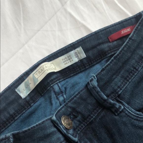 Zara trafaluc size 02 24 blue jean jeggings - Picture 2 of 3